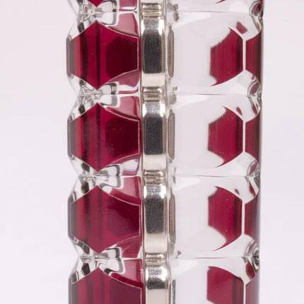 Vintage Windsor ruby vase in crystal - JG Durand for Luminarc