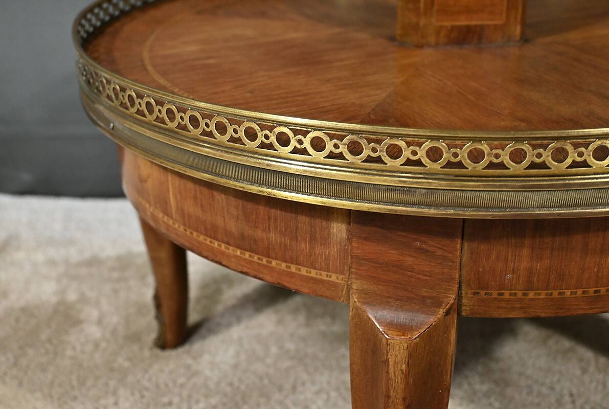 Important Marquetry Floor Lamp, Louis XV / Louis XVI Transition Style