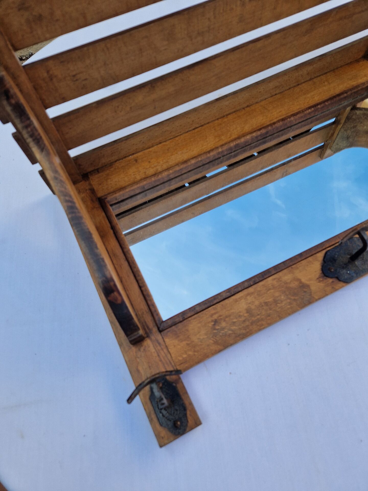 Ancien Miroir D'entrée Avec Ses Patères