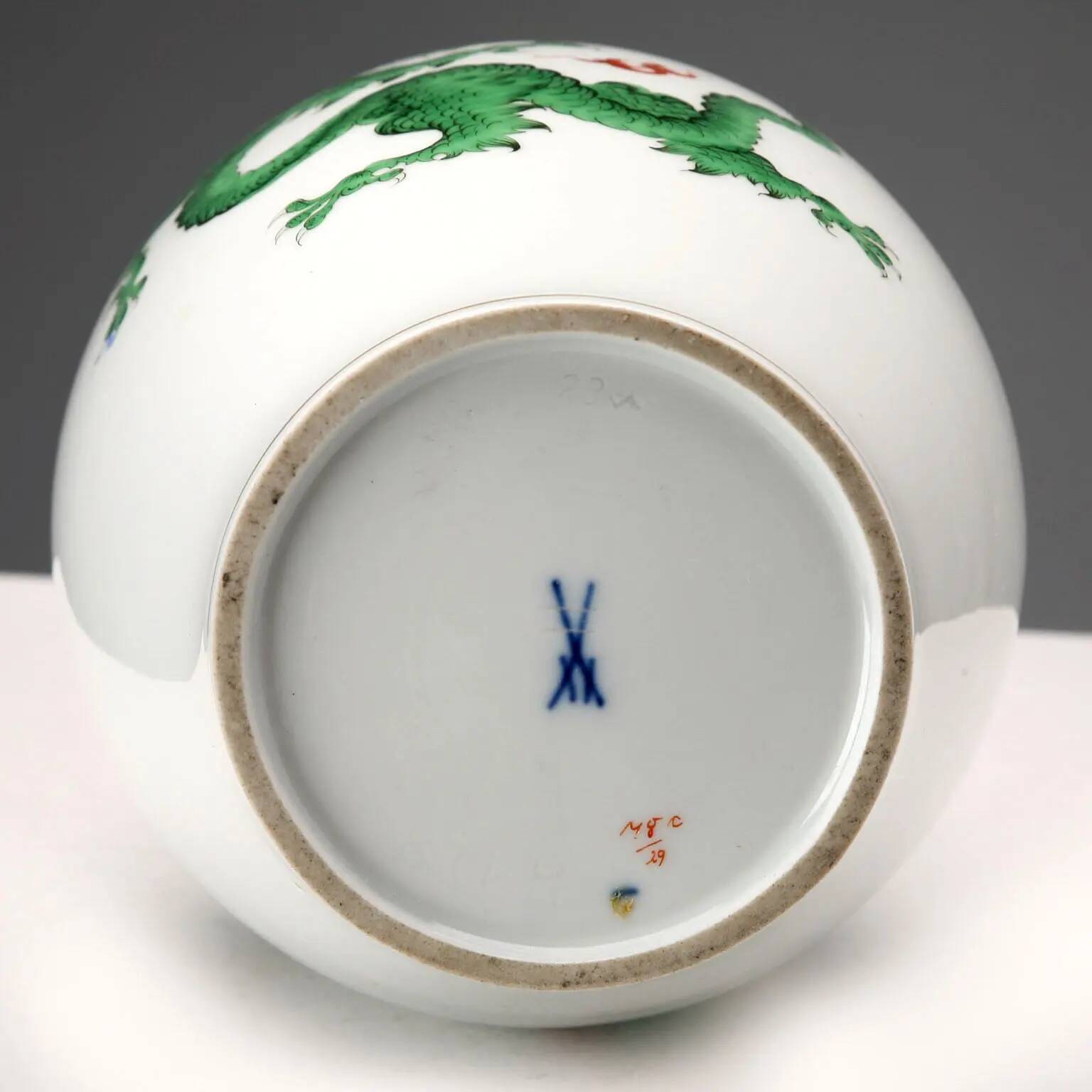 Antique Meissen vase in Asian style, Germany, 20th century.