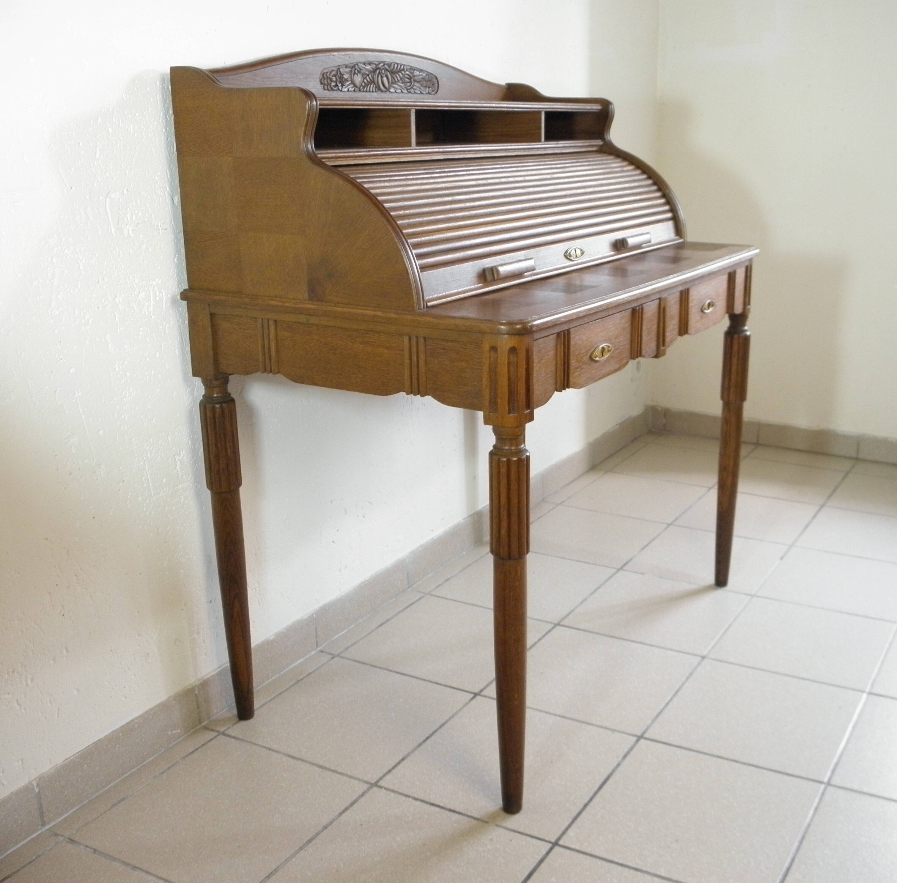 Art deco cylindrical desk