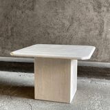 Square travertine coffee table, 1960s