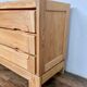 Commode vintage moderniste en orme massif 3 tiroirs