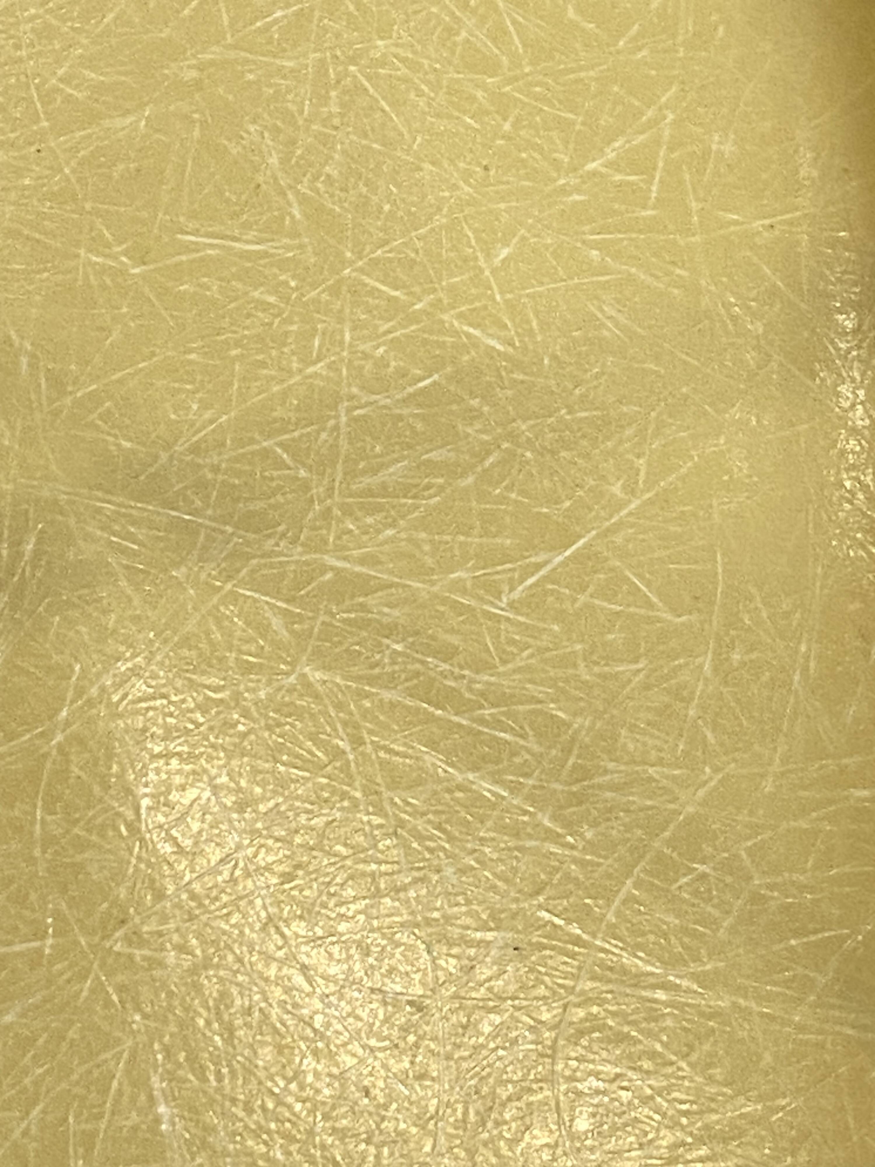 Fibreglass chair skai vinyl DSR Eiffel yellow Eames Herman Miller