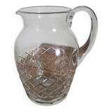 Chiseled/cut crystal pitcher