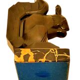 Serre-livres en bronze Max Le Verrier 1925