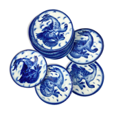 Service of 11 dessert plates Faïence Musterschutz Art Nouveau