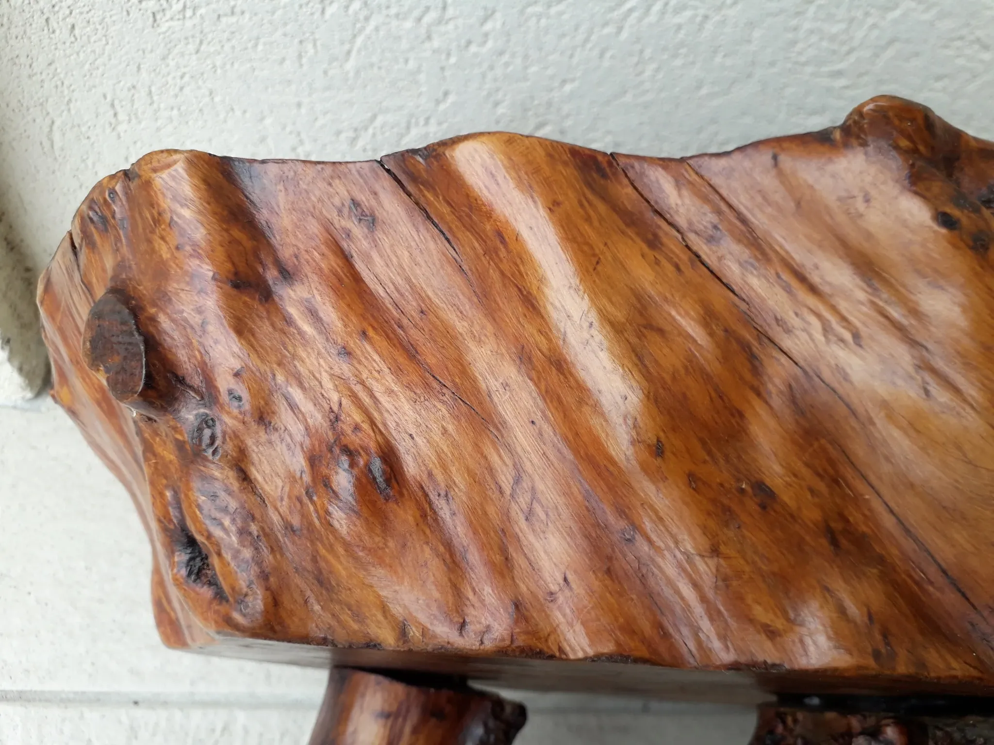 Solid wood stool