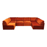 Vintage design modular sofa 'Burnt orange'