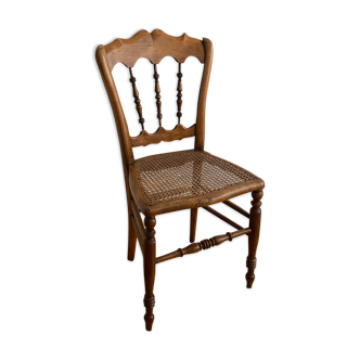 Napoleon III style chair with canning seat