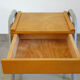 Vintage bedside table in wood and metal 1950