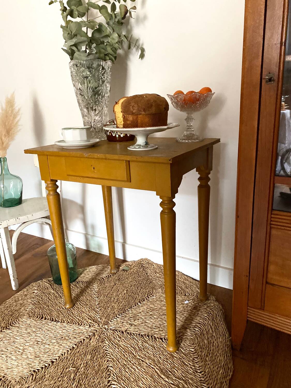 Antique wooden side table