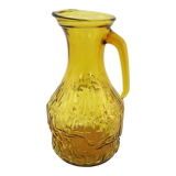 Amber Yellow Molded Glass Pitcher - Bormioli Fidenza Vitraria Italy - Vintage 60s