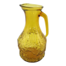 Pichet en verre moulé jaune ambré - Bormioli Fidenza Vitraria Italy - vintage années 60