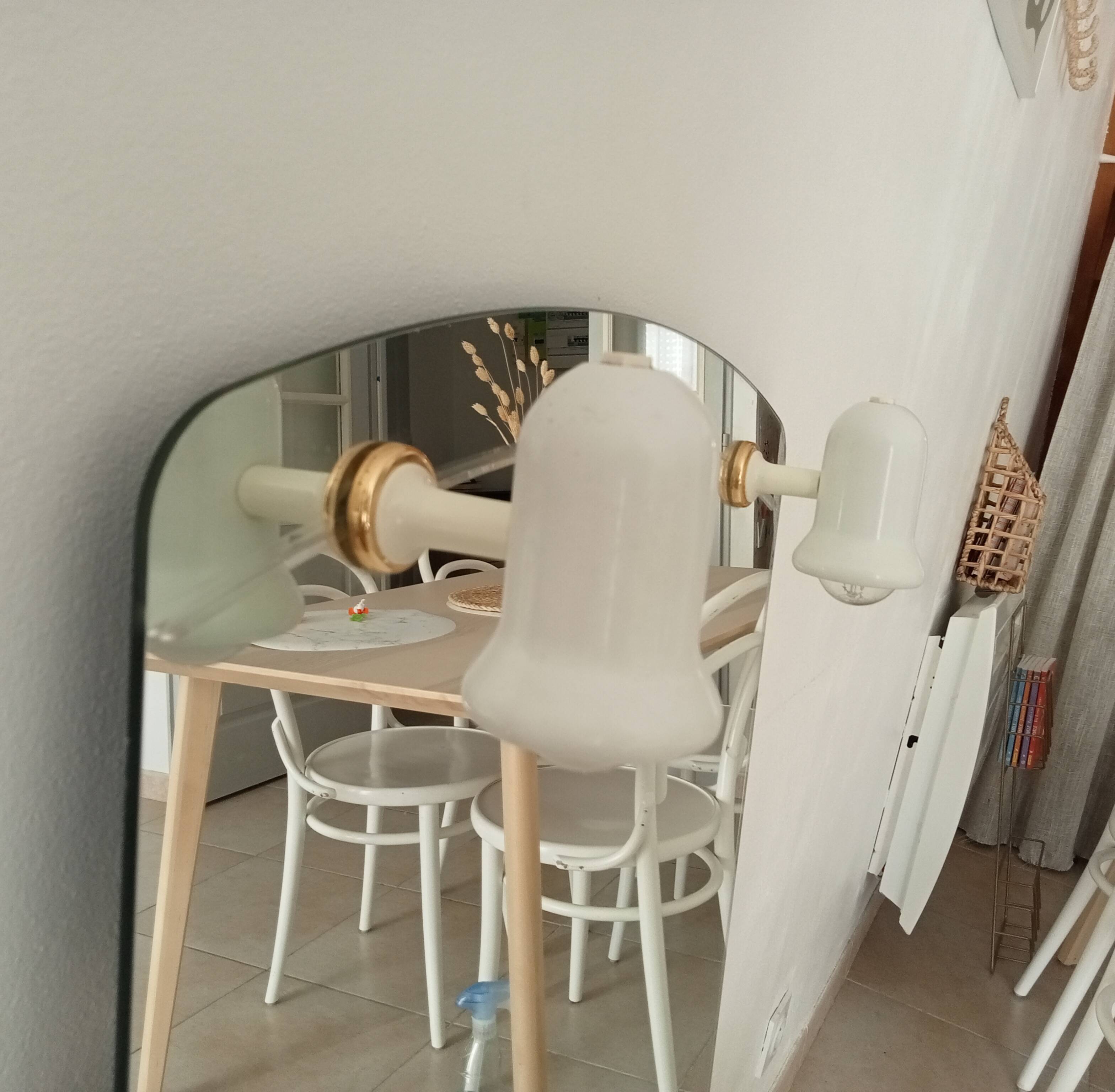 Vintage 90s illuminated mirror