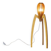 Wooden slats Table lamp inspired by "Juicy Salif"