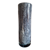 Large blown glass roller vase with speckled gray/purple camaieu decor