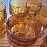Set of 6 vintage amber glasses, Italy