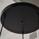 Vintage large chandelier with 3 tulips in black and gold Diabolo.