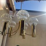 70s Space Age style gold chandelier