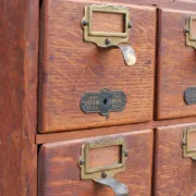 French oak card index cabinet with four drawers – circa 1910