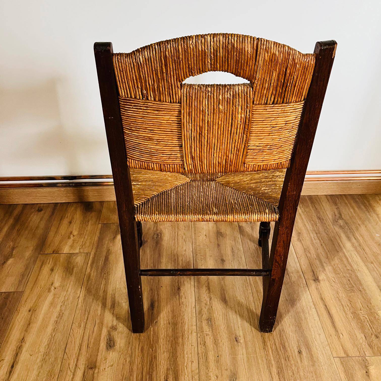 Fauteuil bois et paille