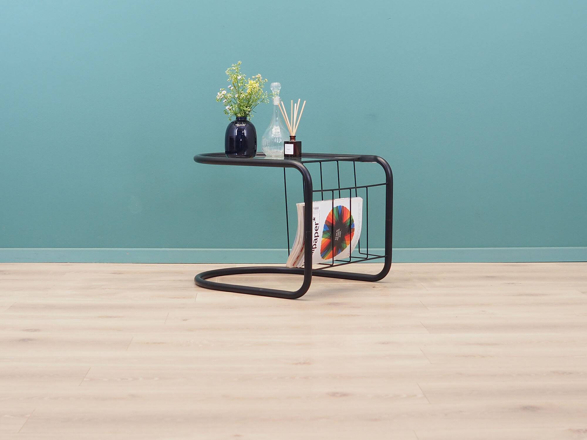 Glass coffee table, Danish design, 1970s, production: Denmark