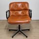 Charles Pollock leather office chair, Knoll edition, 1970