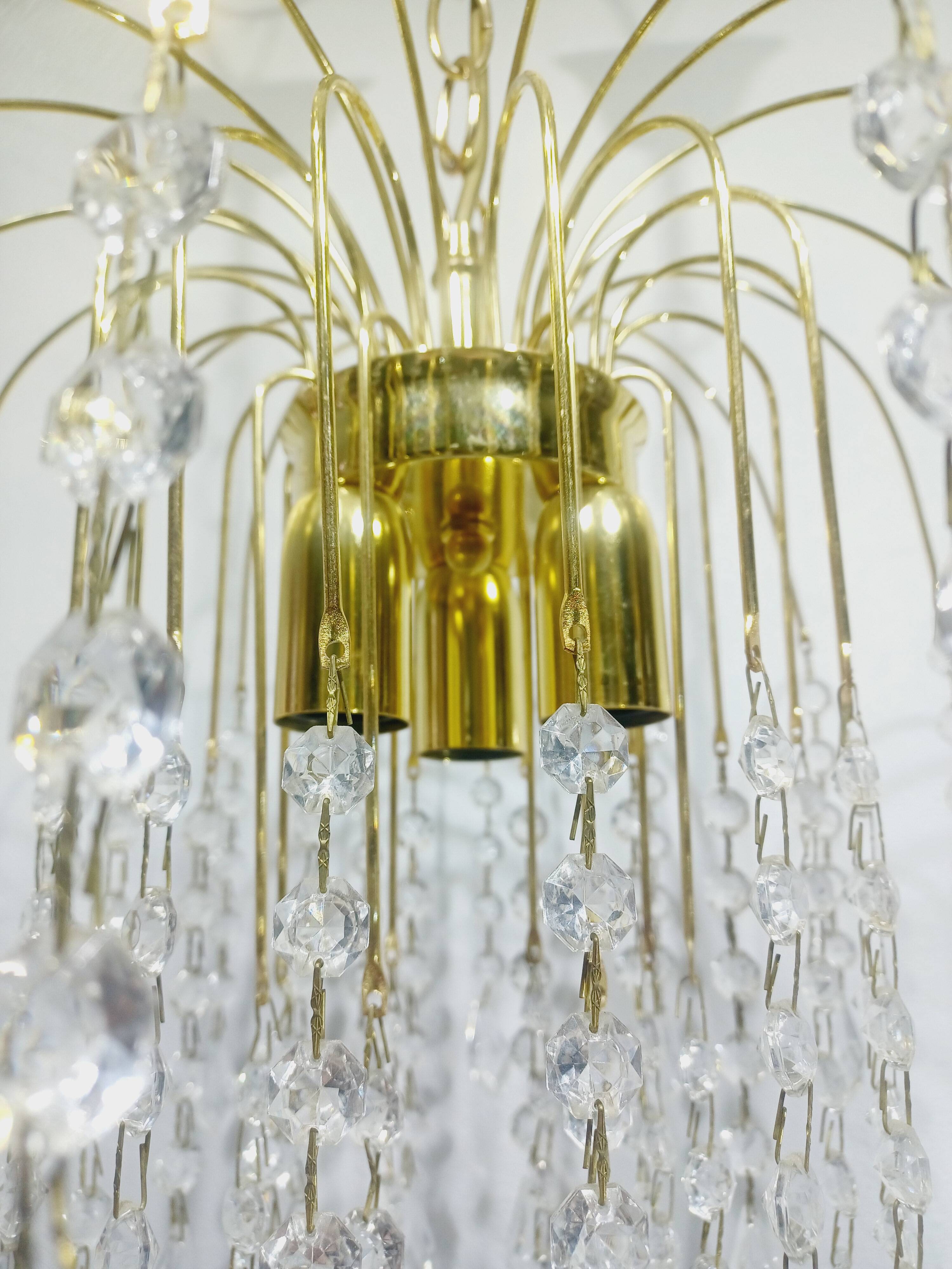 3 light crystal chandelier