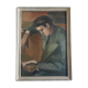 Portrait homme qui lit, 1943 huile sur panneau