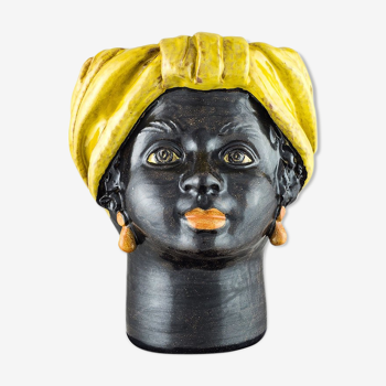 Vase tête moyenne jaune femme