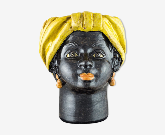 Vase tête moyenne jaune femme