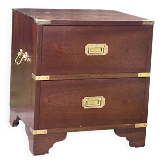 Bedside table/side table - Marine style - Mahogany