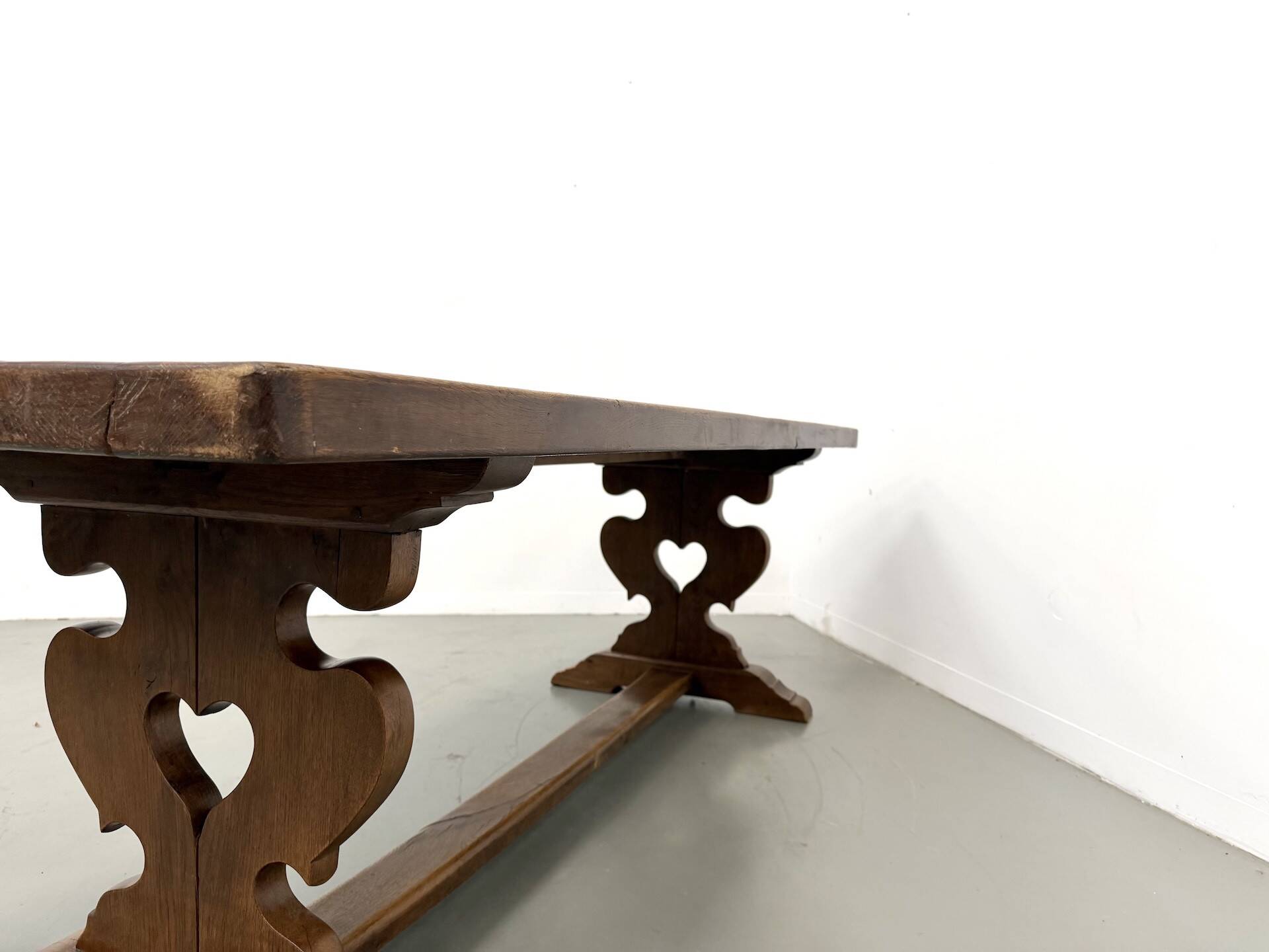 Table de monastère en chêne, circa 1900