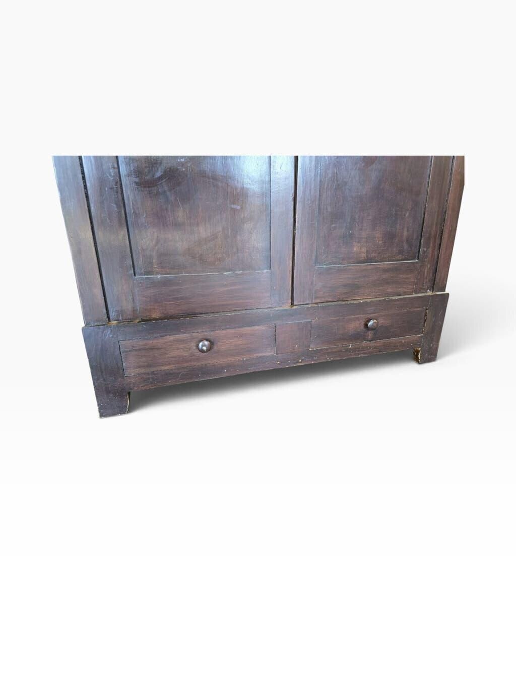 Vintage XL dark wood wardrobe/hallway furniture