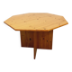 Vintage octagonal dining table from the 1980s in pine with an extension.