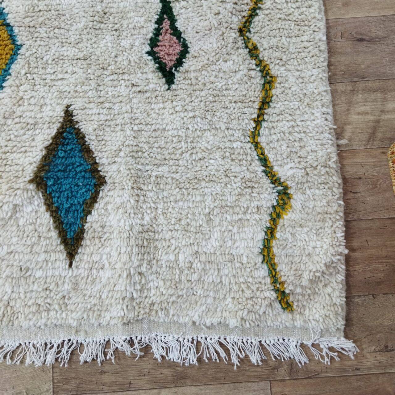Handmade wool Berber rug 300 X 190 CM