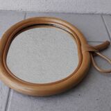 Rattan apple mirror