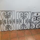 3 old wrought iron gates