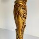 Chic bronze lamp with vintage gold patina