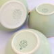 Villeroy cups and pitchers and boch 'We Two' pastel green and gold