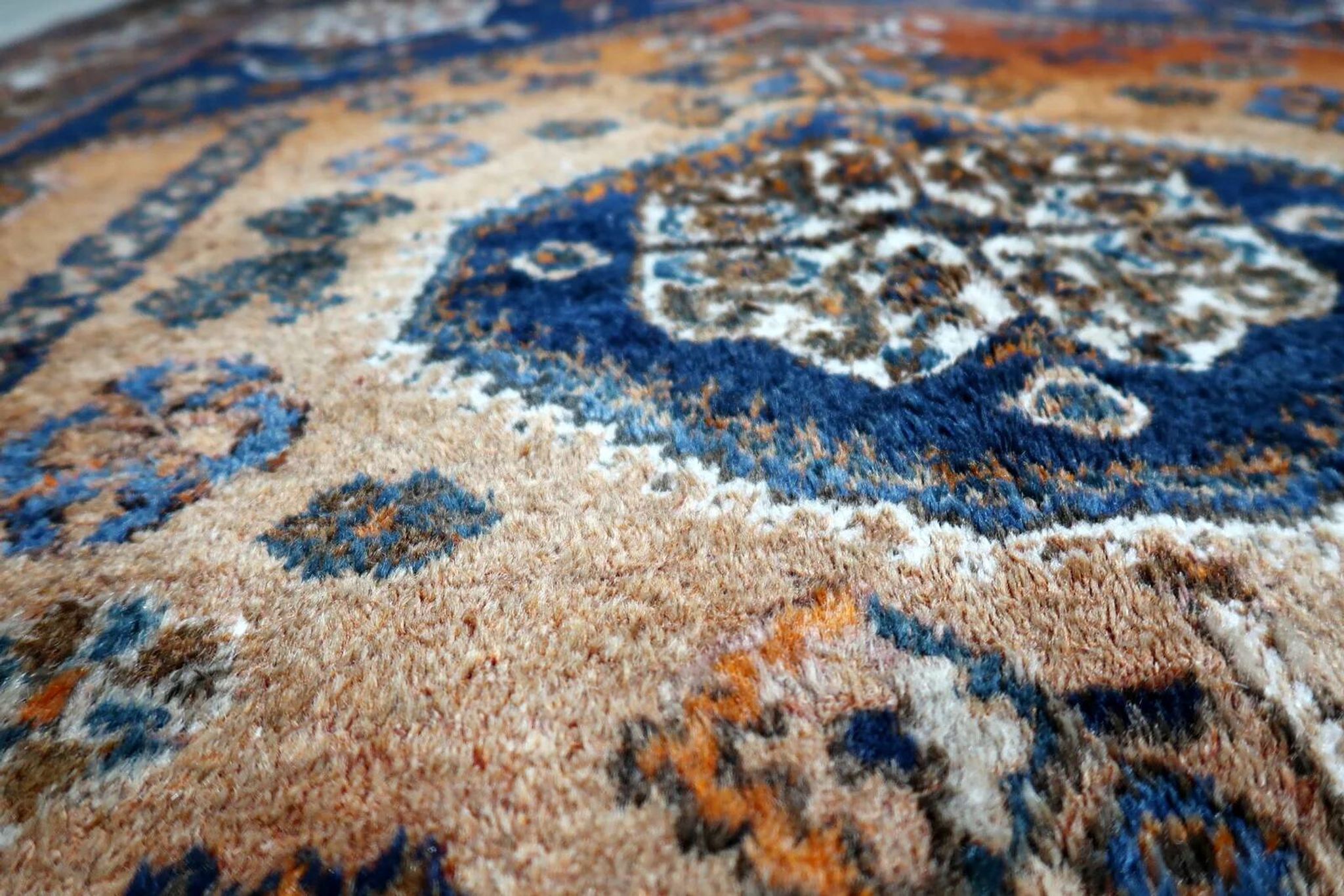 Antique Shiraz Gashkai handmade rug 155 x 207 cm 1920s