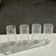 Lot de 4 verres à eau transparent torsadé H:12cm