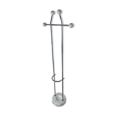 Vintage chromium and Carrara marble coat hanger Italy 1970s