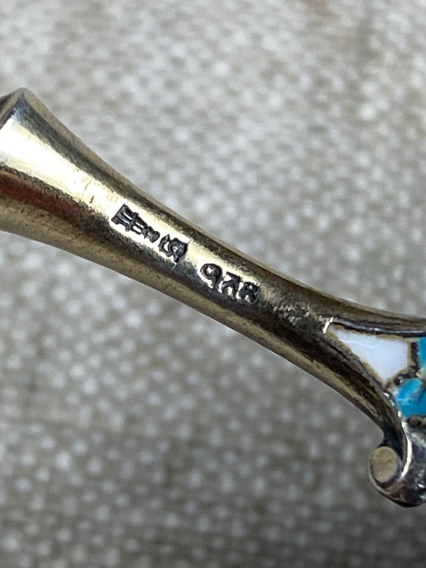 Cuillère à soupoudrer en argent émail cloisonné  par David Andersen