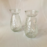 Molded glass vase with old hyacinth pattern leaves 2 of available