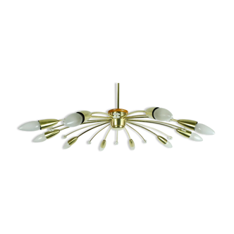 Austrian 1950s mid century sputnik chandelier Rupert Nikoll