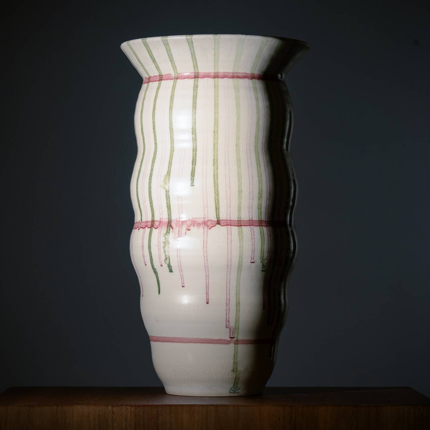 Mobach studio pottery XXL 46 cm large ceramic vase, The Netherlands, 1991