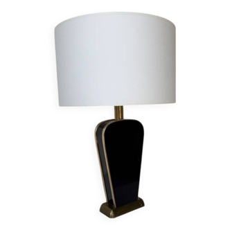 Diderot Sarco black and gold lacquered table lamp