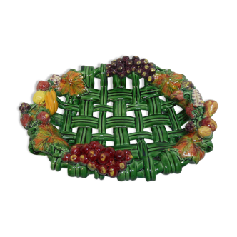 Fruit basket by Vallauris stamped Heny France, vintage